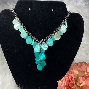Turquoise & silver necklace with extender